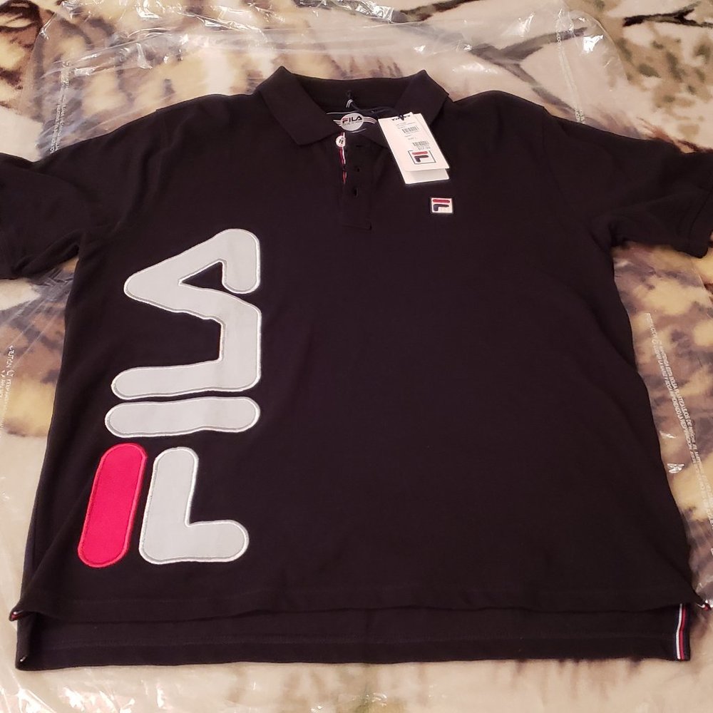 Fila Polo Shirt Big Logo Men's Size Large NWT